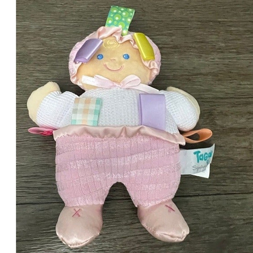 Mary Meyer Taggies Baby Doll Signature Collection Pink White Sensory Plush